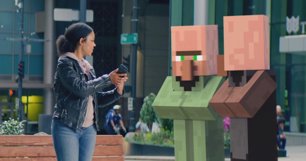 Microsoft's Minecraft Earth AR Experience Is Straight-Up Black