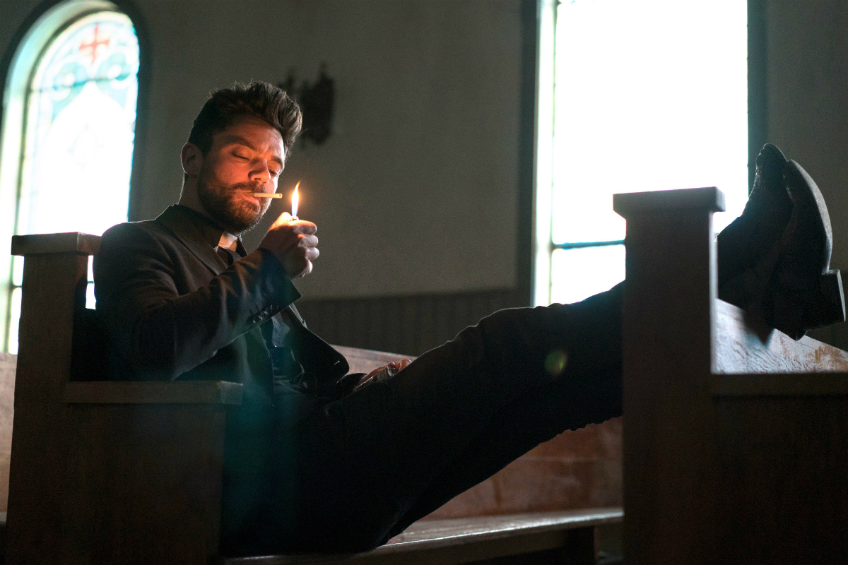 In “Preacher,” a priest lights a cigarette.