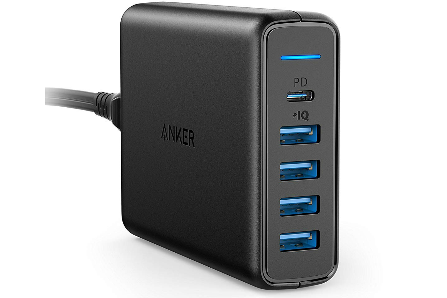 Powered USB 3.2 Hub 10Gbps,7 Port USB Data Hub USB Splitter with 4 USB 3.2  Gen2 Data Ports,3 Fast Charging Ports,30W Power Adapter,Type A & C Cable