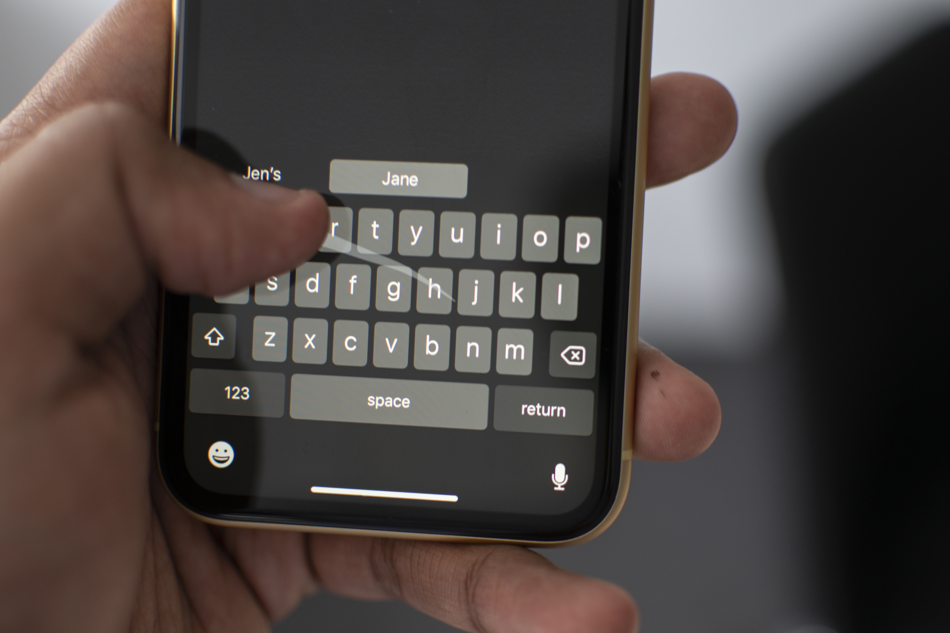 iphone keyboard swipe