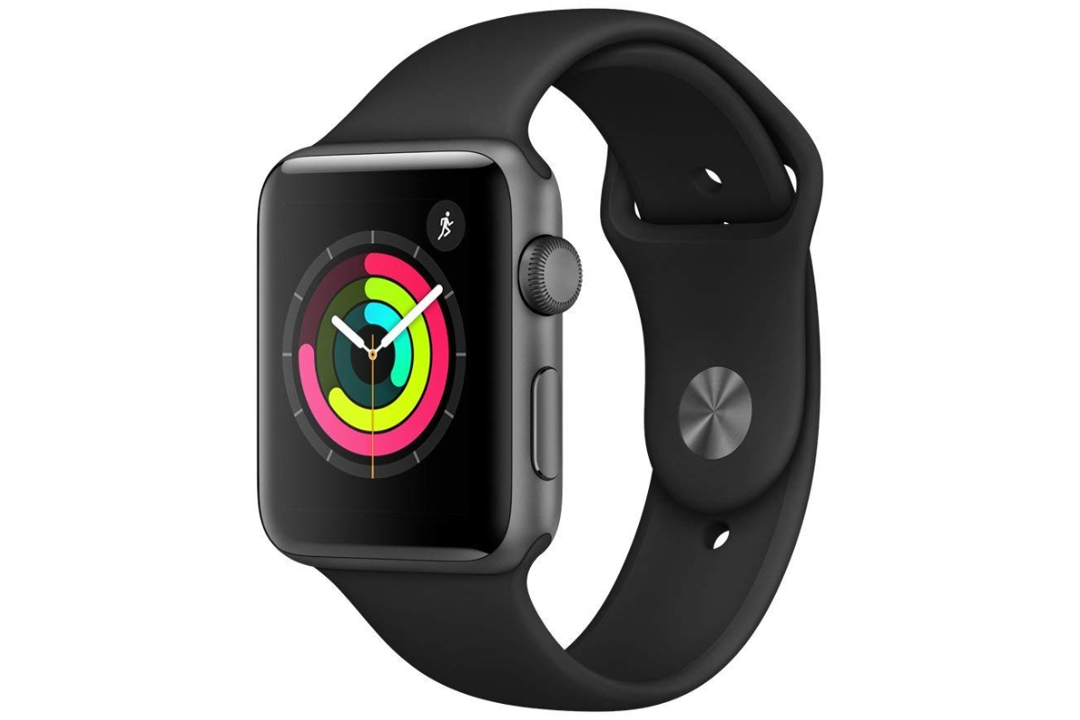 amazon 4th of july sale apple watch series 3  gps 42mm space gray aluminium case with black sport band 1