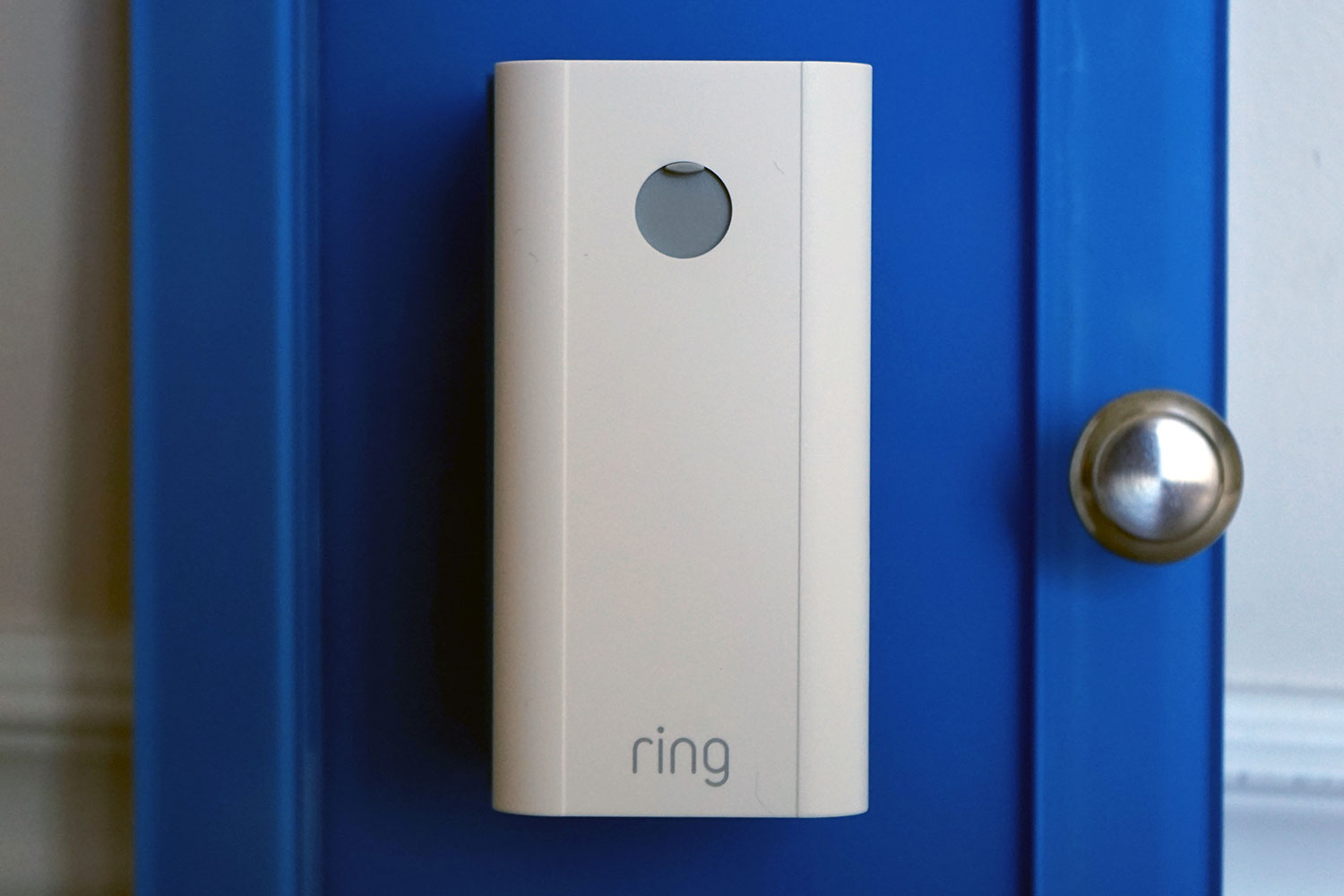 ring peephole camera in satin nickel