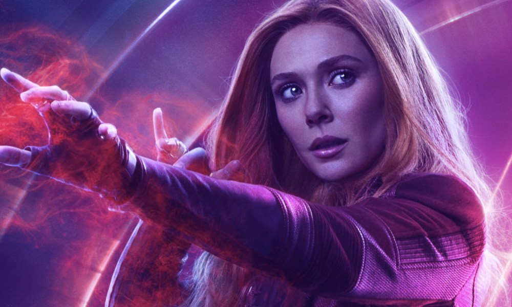 Poster for Avengers: Infinity War showcasing Wanda Maximoff.