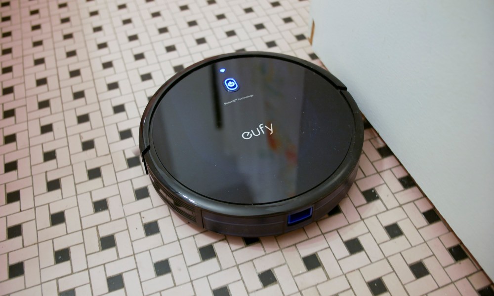 The Eufy RoboVac 15C Max cleaning the floor.