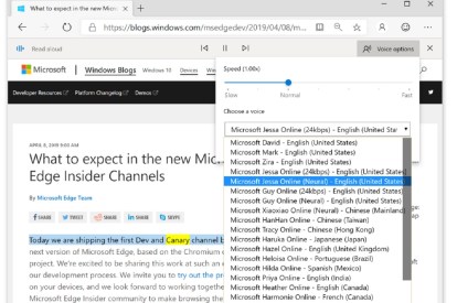 Microsoft Edge’s Read Aloud Feature Now Offers More Natural-sounding