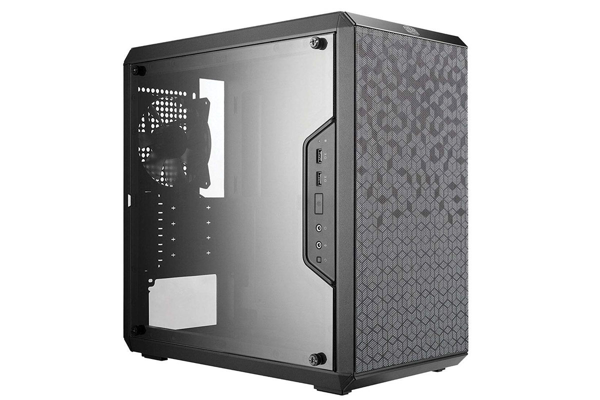 Cooler Master MasterBox Q300L Gehäuse auf weißem Hintergrund.