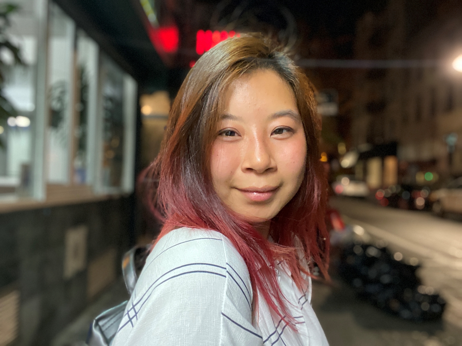 A person photographed with iPhone 11's portrait mode.