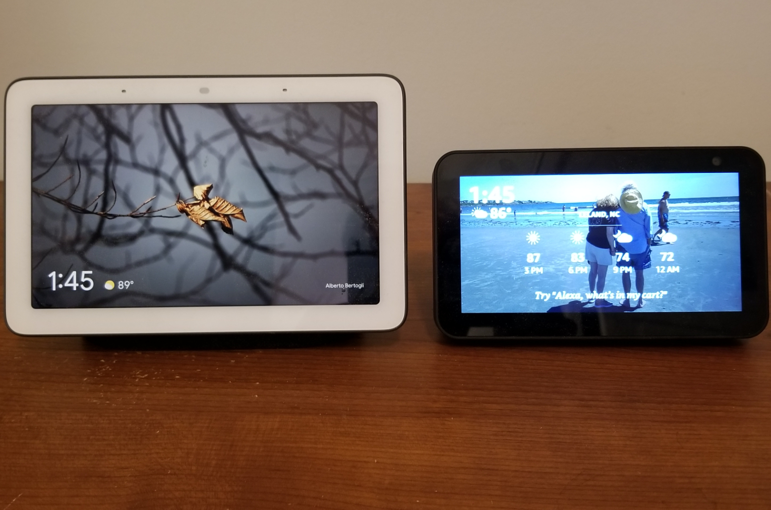 Google nest hub vs clearance amazon echo show 5