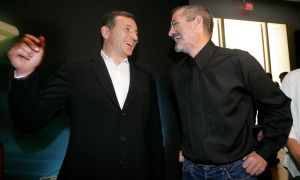 Disney CEO Bob Iger and Apple CEO Steve Jobs