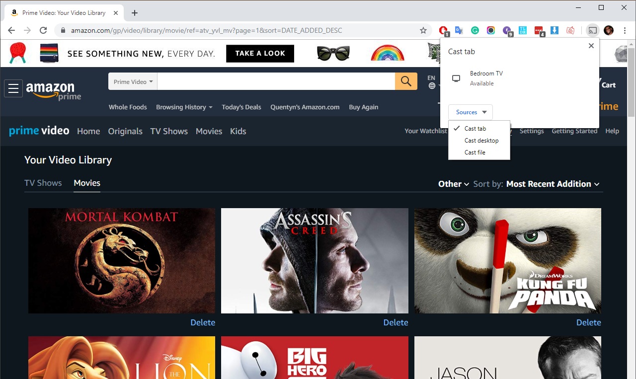 Amazon prime video how to cast sale