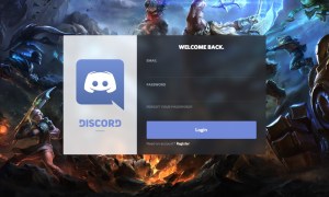 Discord login page.