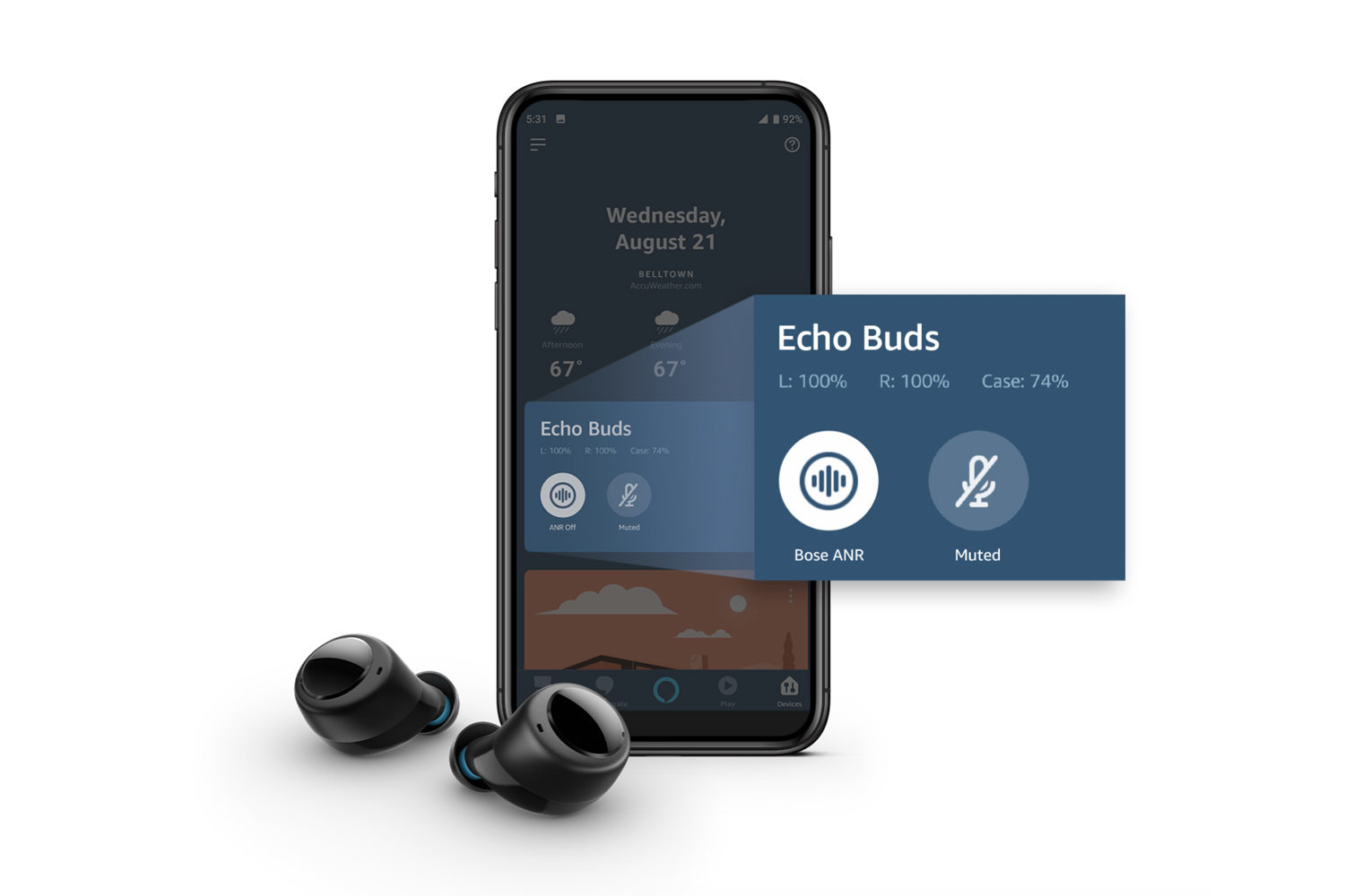 echo buds answer call