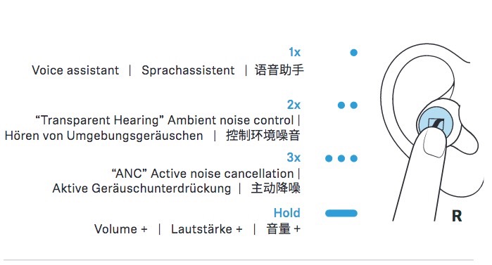 momentum true wireless 2 controls