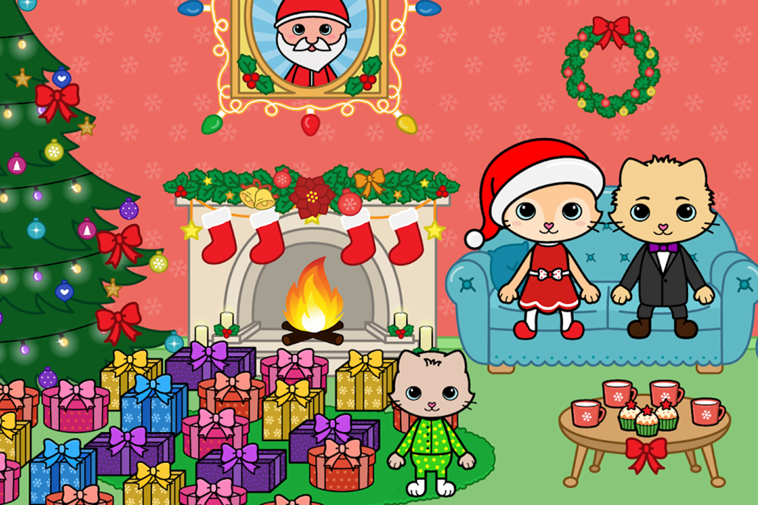 Hello Kitty Christmas Wreath Live Wallpaper - Festive and Cute! - free  download