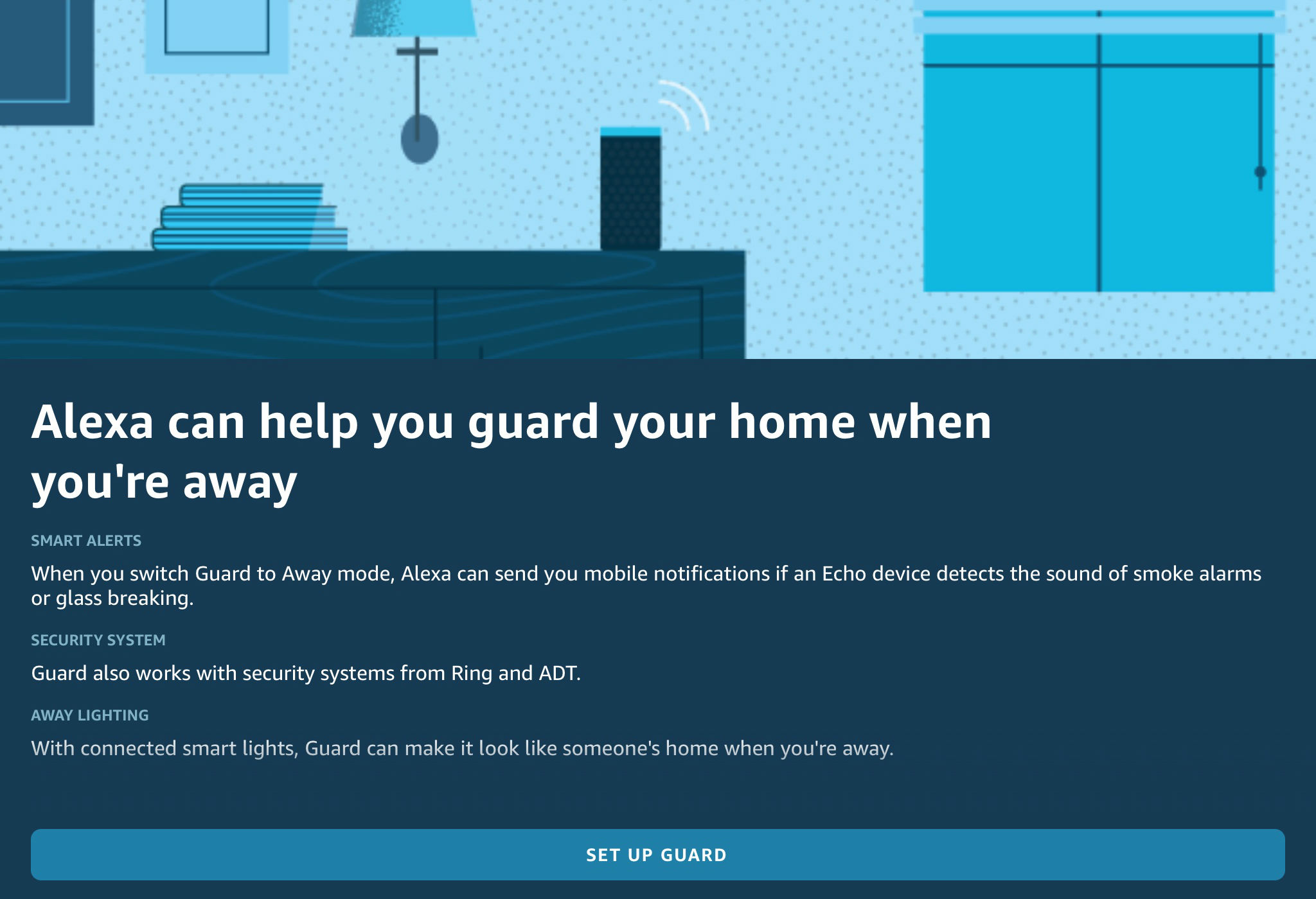 How to set hot sale up alexa guard