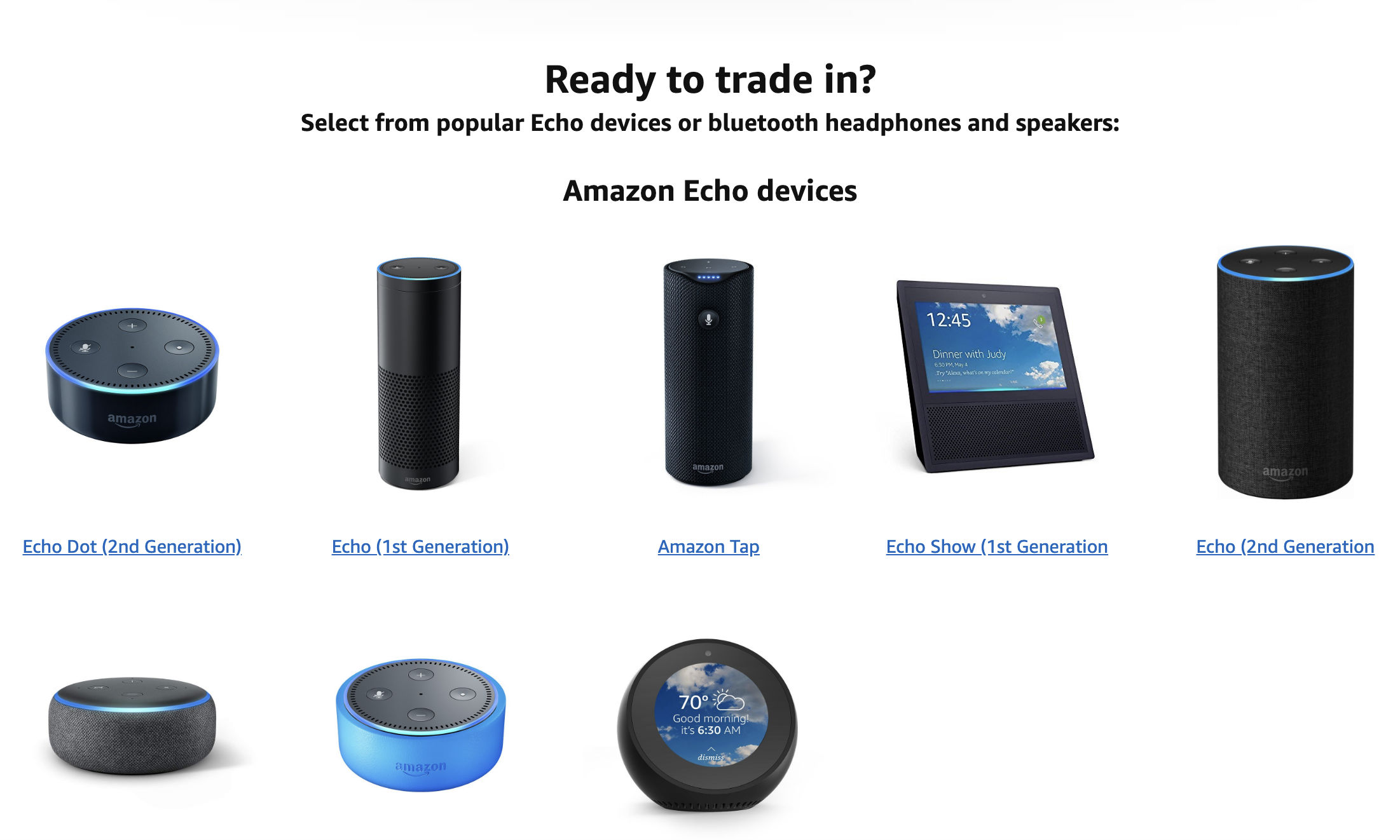 echo devices list