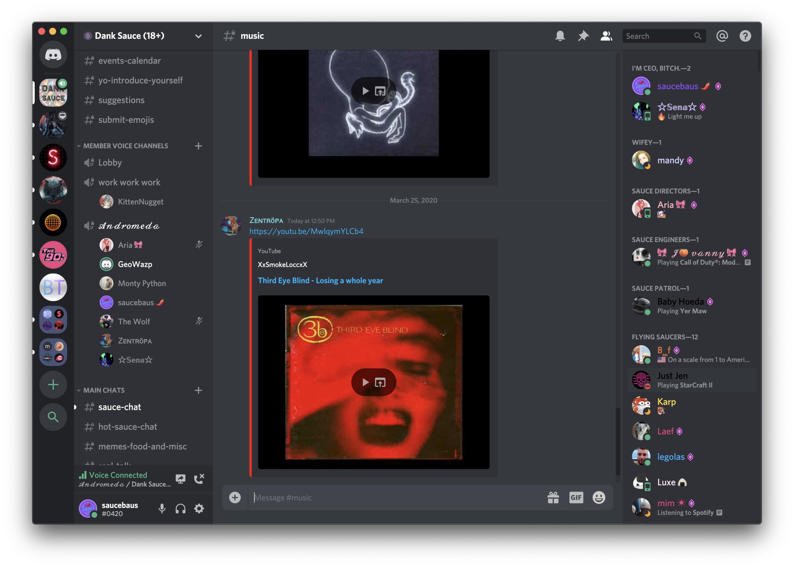 just chatting on discord pull up