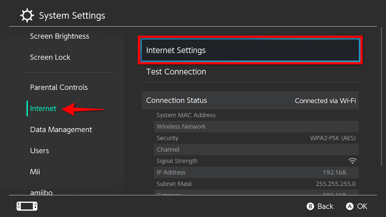 Nintendo switch unable to deals obtain ip address