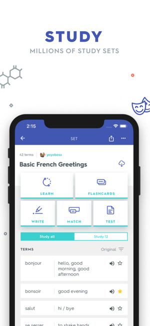Quizlet study sets.