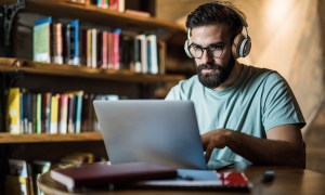 A man working from home.