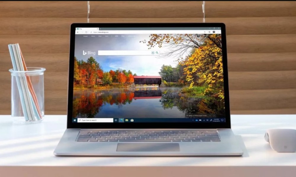 A photo of Microsoft Edge running on a Windows laptop