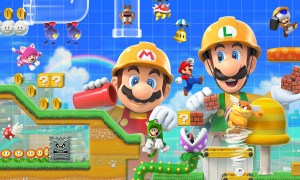 Mario and Luigi build in Super Mario Maker 2