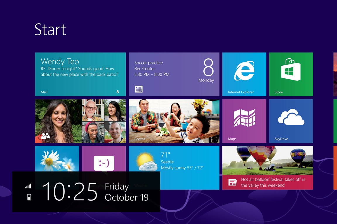 Windows 8 Start screen