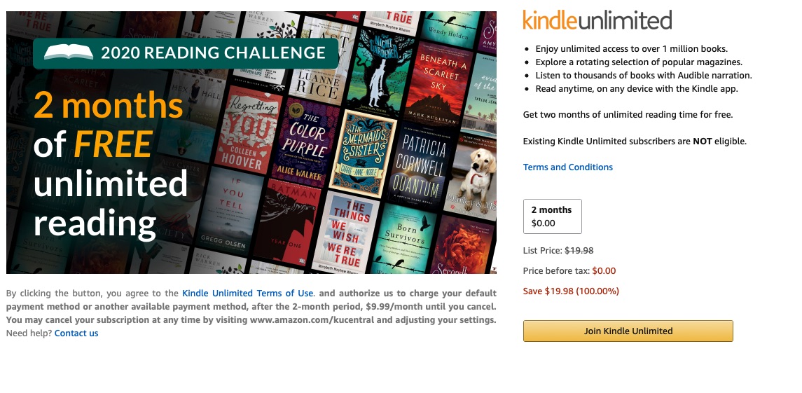 Get a free Kindle Unlimited trial on Prime Day
