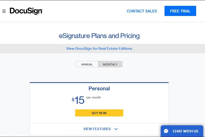 DocuSign screenshot