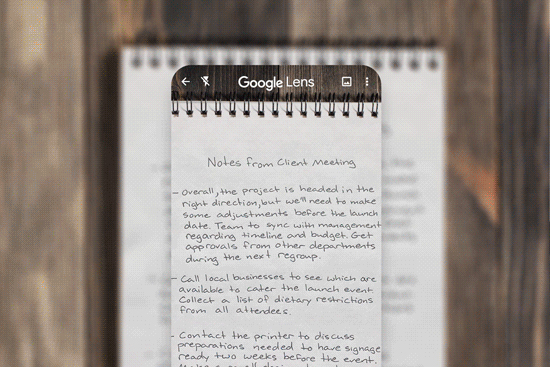 Google Lens Can Quickly Copy-Paste Handwritten Notes Between