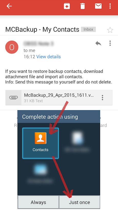 backup and sync from google app