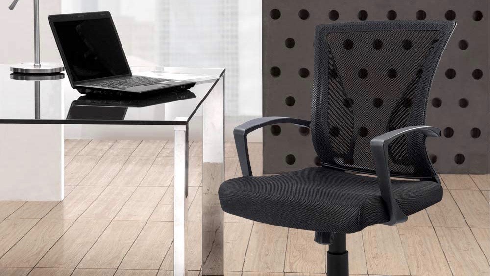 BestOffice Black Contemporary Ergonomic Adjustable Height Swivel Mesh  Executive Chair in the Office Chairs department at