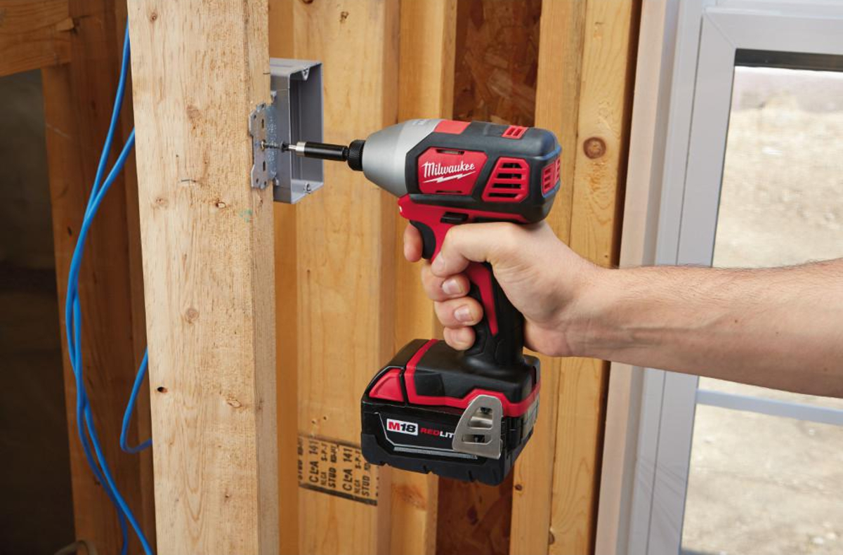 A Milwaukee power tool in action.