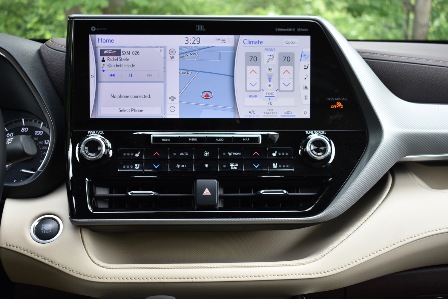 Сенсорный экран Toyota Highlander 2020