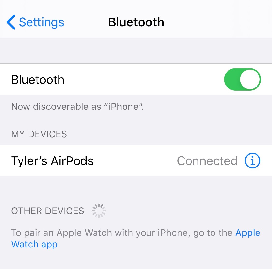 Connecting airpods to online iphone 6