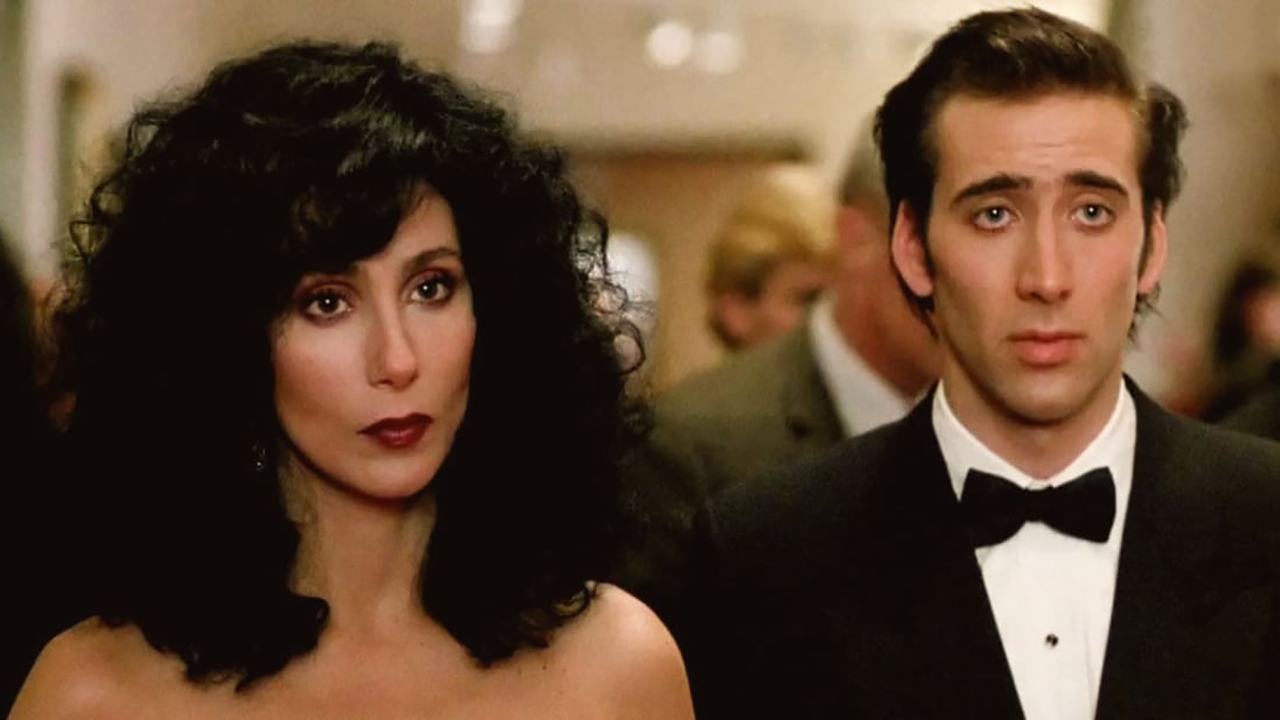 Nicolas Cage y Cher en Moonstruck (1987)