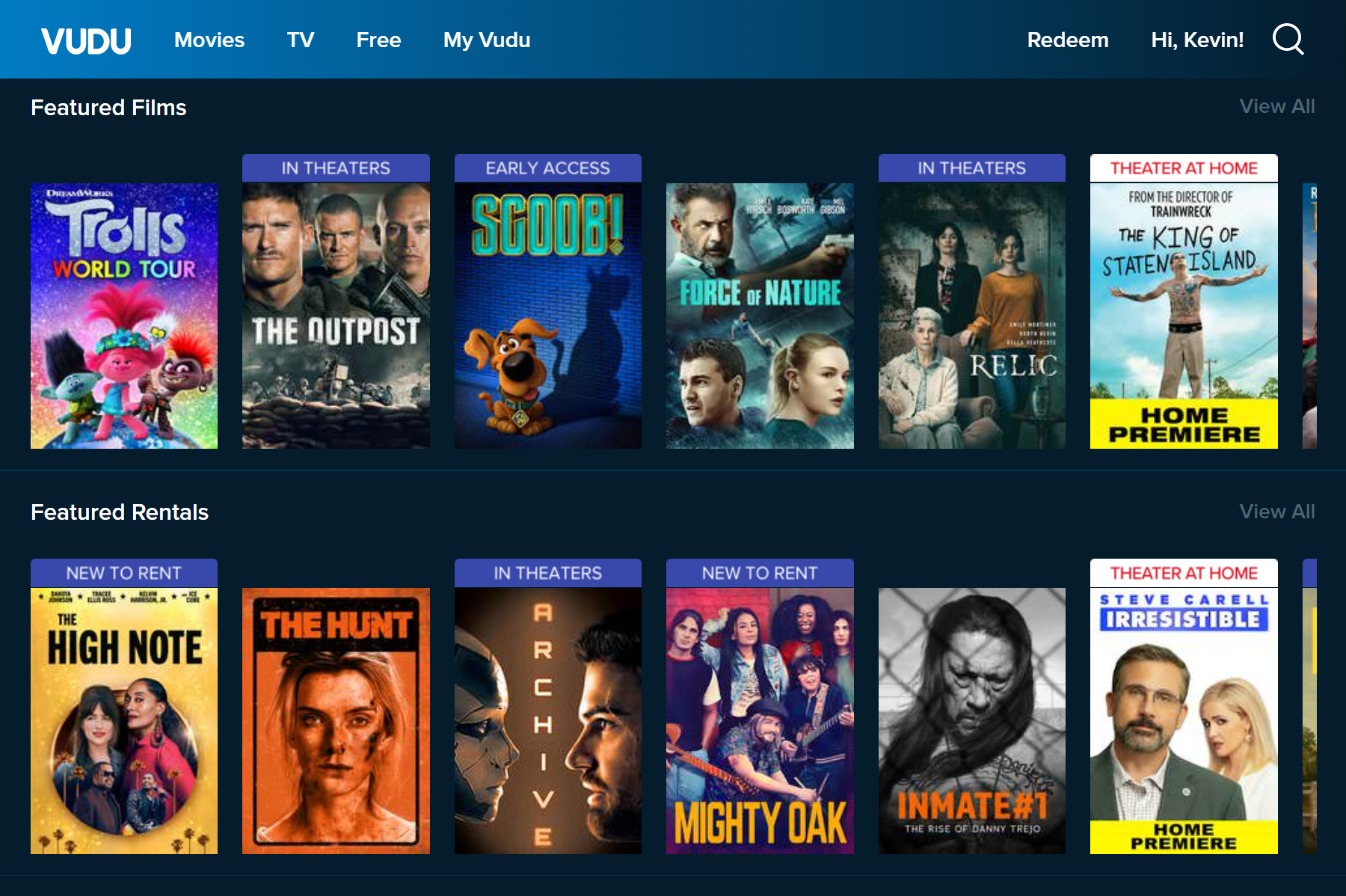 Vudu on sale free movie