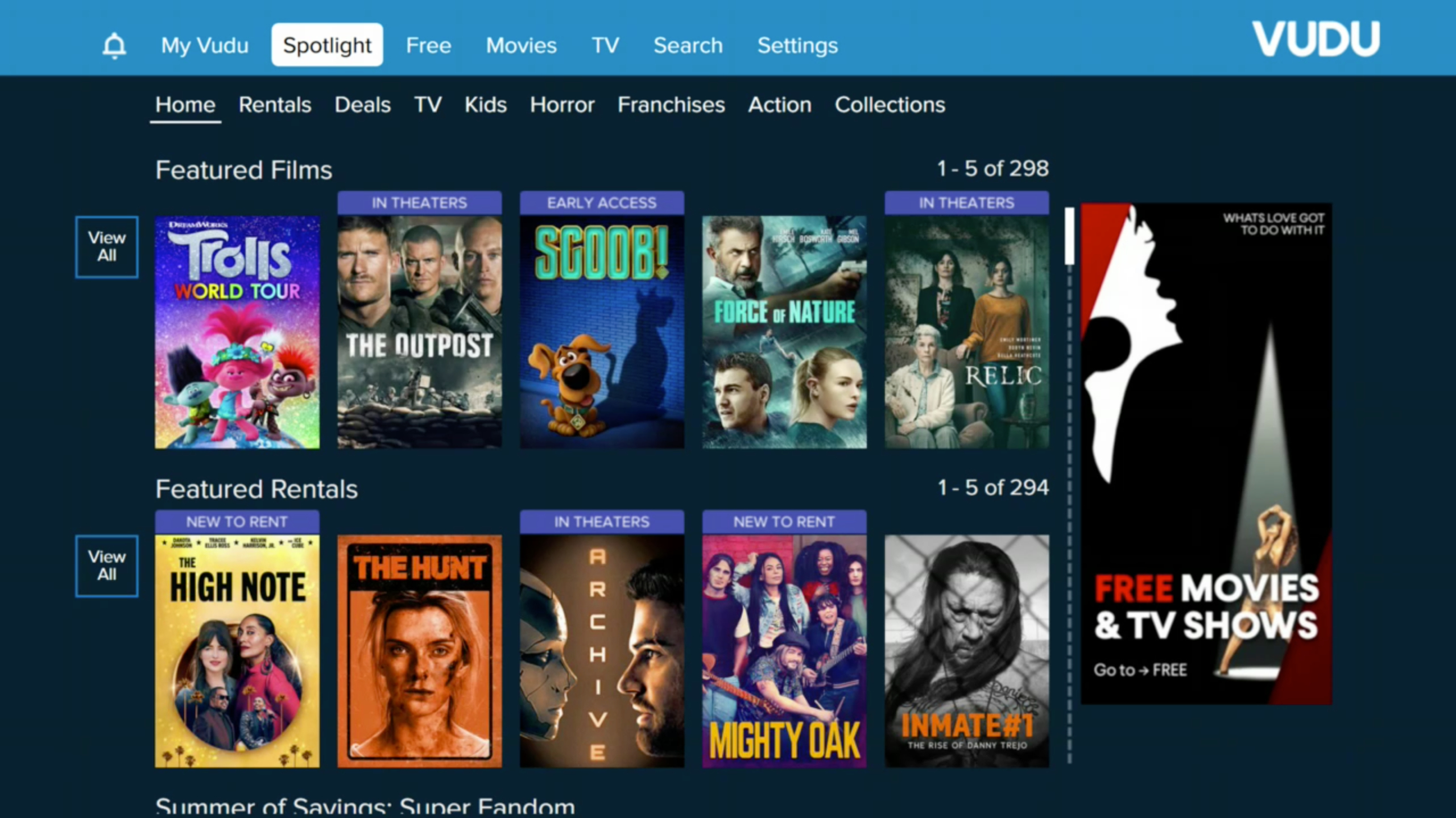 Vudu free sale movie