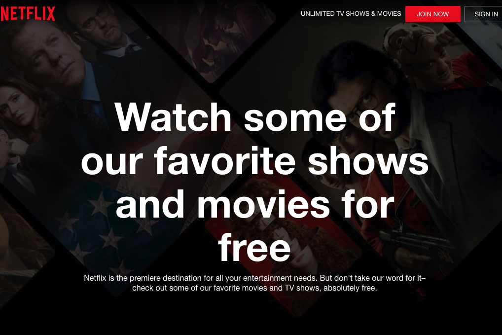 Free movies on hot sale netflix now