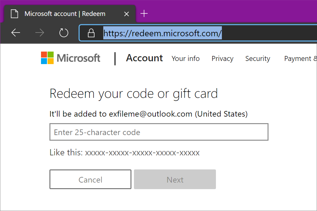 How to redeem Microsoft Xbox gift cards/game codes on PC through