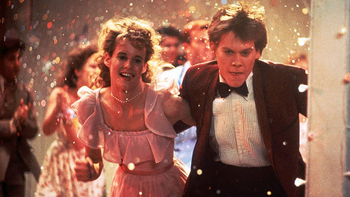 Lori Singer and Kevin Bacon in Footloose.