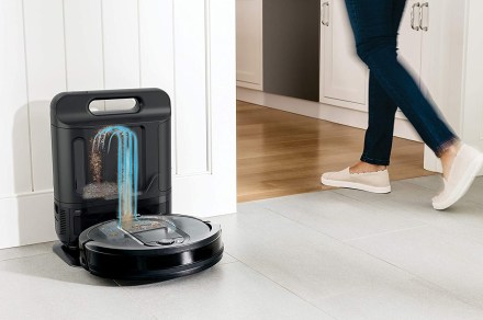 This Shark self-emptying robot vacuum is discounted from $549 to $300