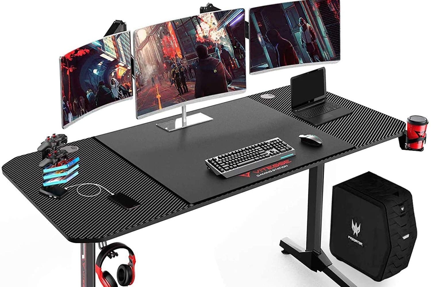 vit 63 inch ergonomic gaming desk