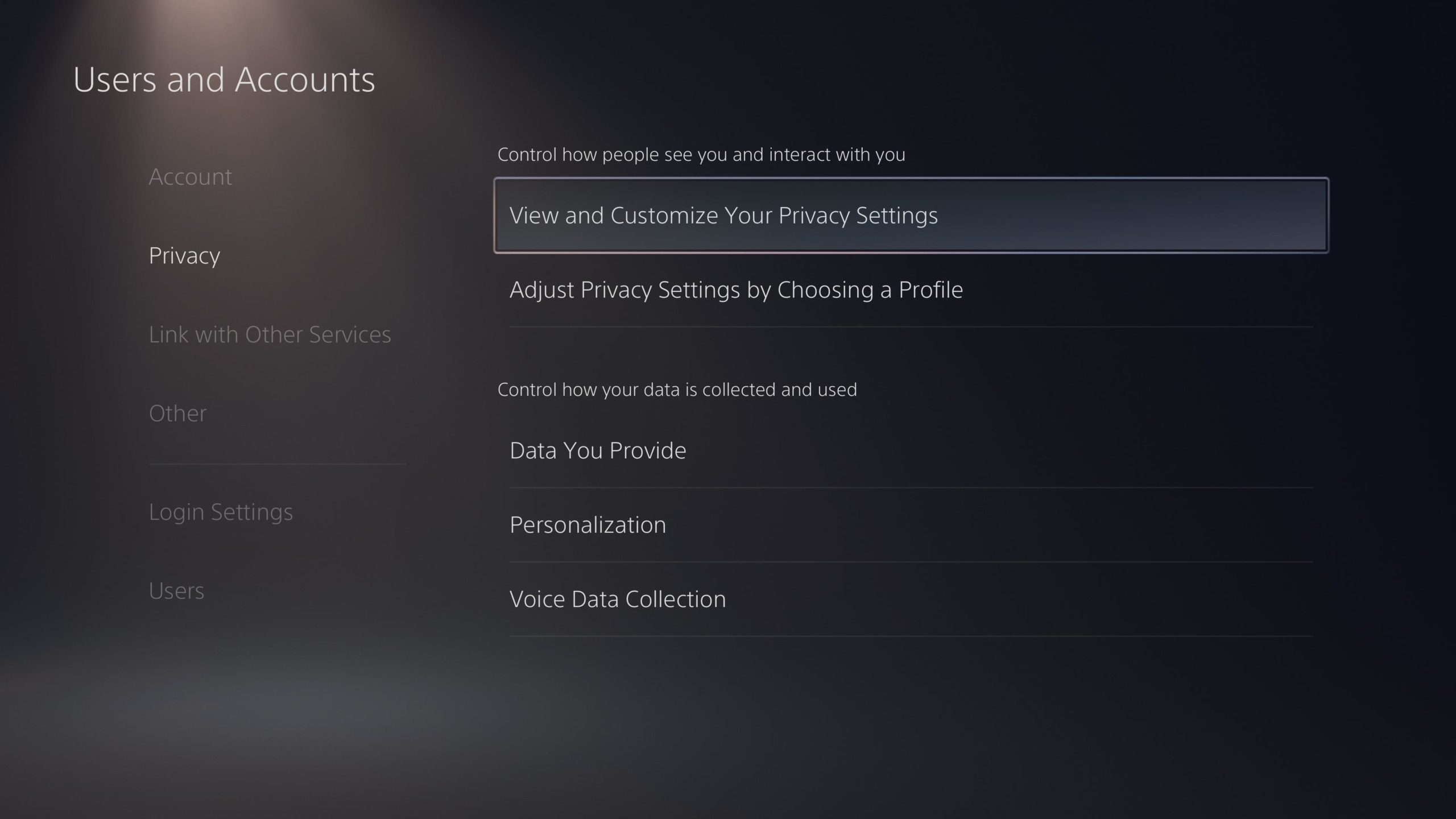 Ps5 settings store