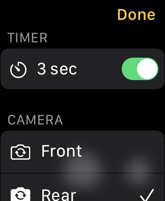 Apple watch camera timer new arrivals