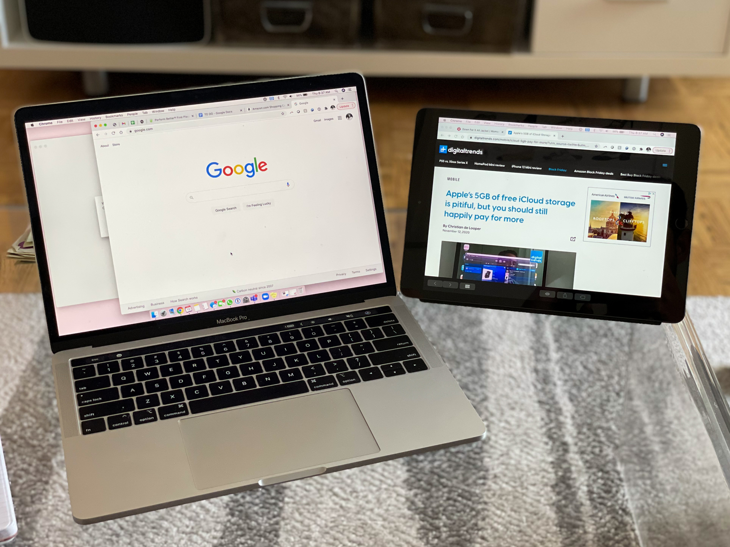 macbook pro and ipad dual screen