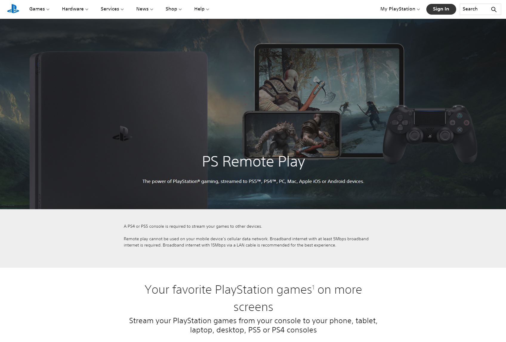 Ps4 remote play sale website