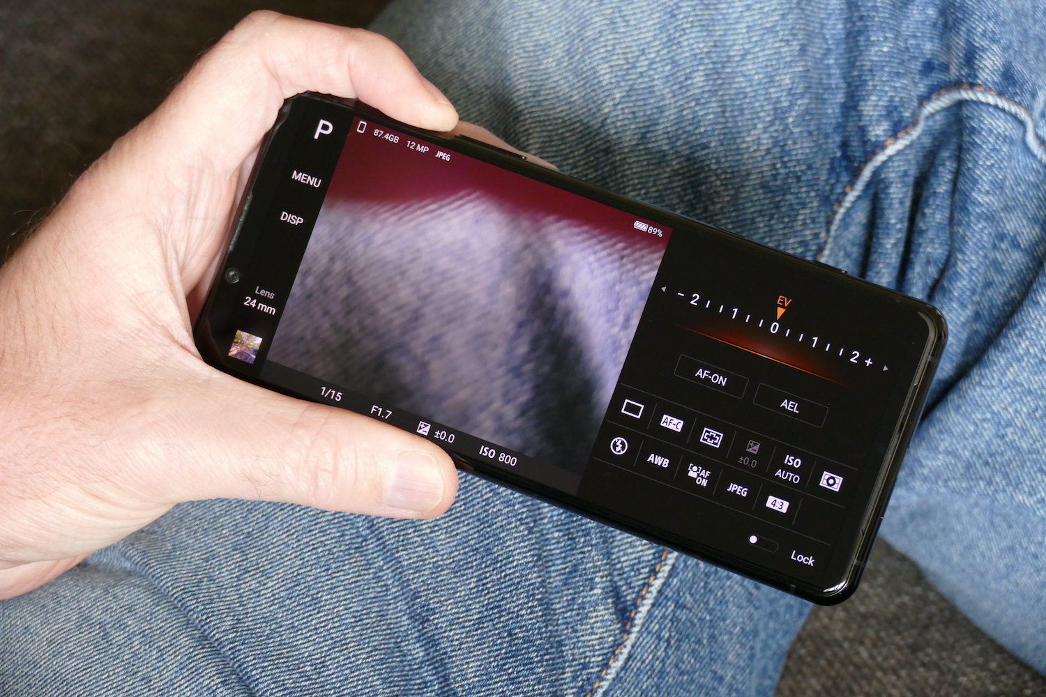 Sony Xperia Camera Pro app.