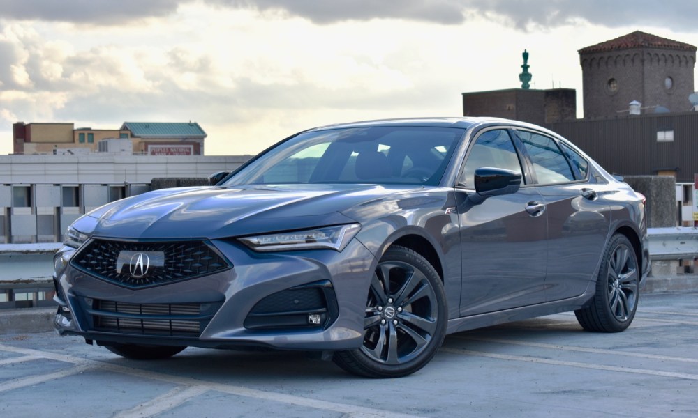 2021 acura tlx review front three quarter