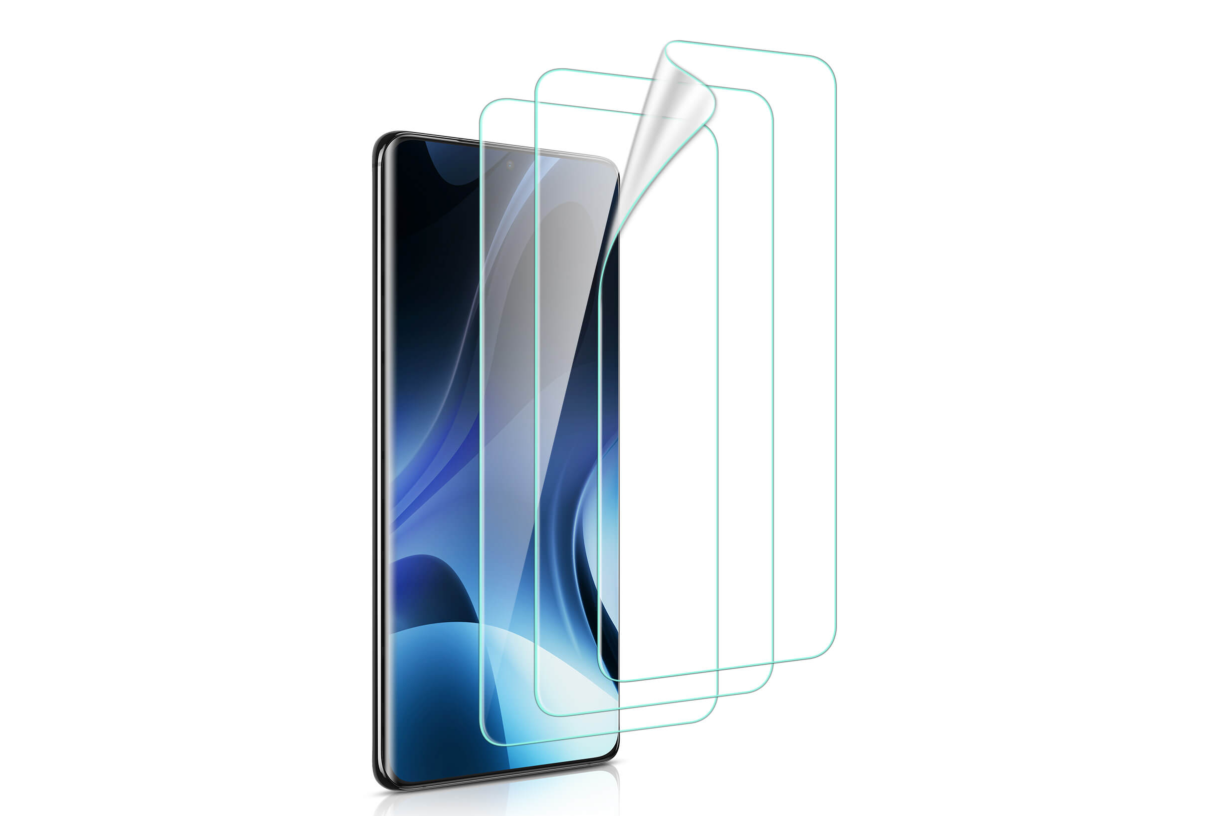 Protector de pantalla de cobertura completa ESR Liquid Skin para Samsung Galaxy S21 Ultra.